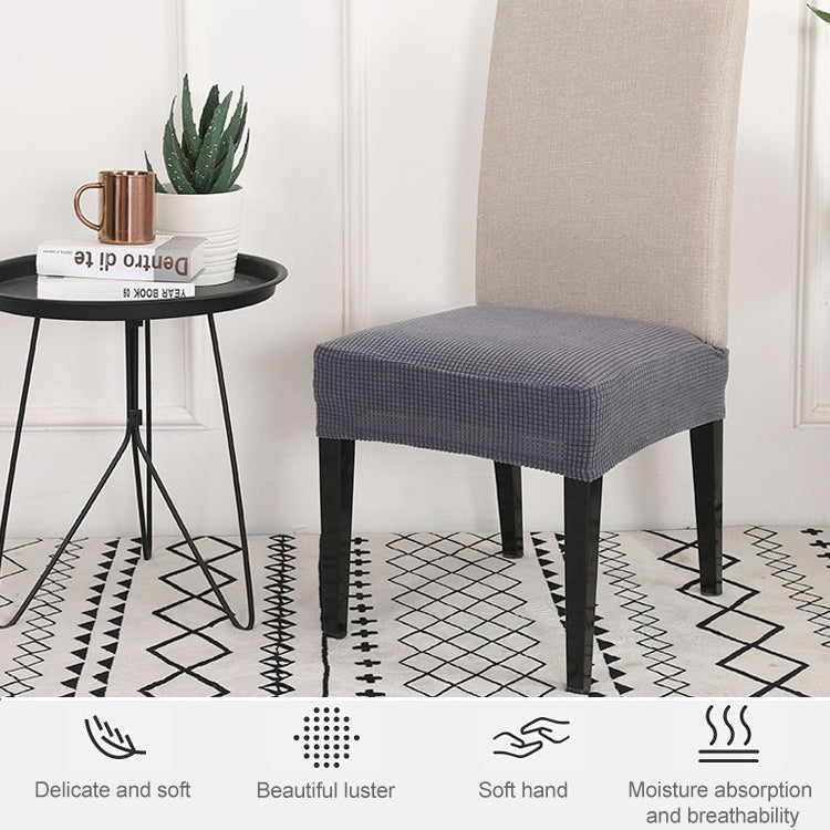 Knitted Padded Chair Cushion Cover(White)