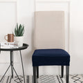 Knitted Padded Chair Cushion Cover(Dark Blue)