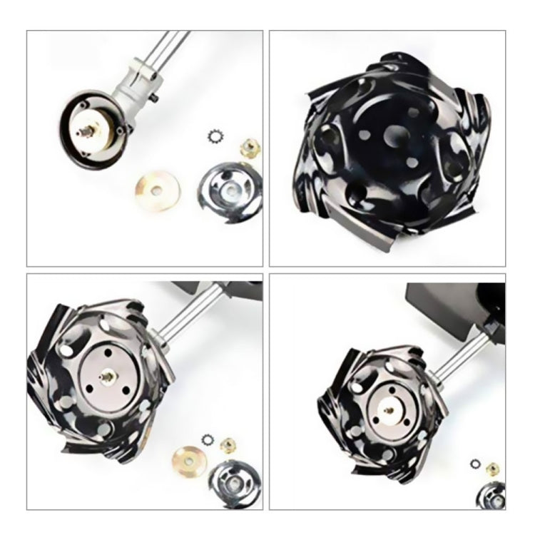Alloy Dragon Claw Plate Hit Grass Pine Soil Mower Accessories(Black)