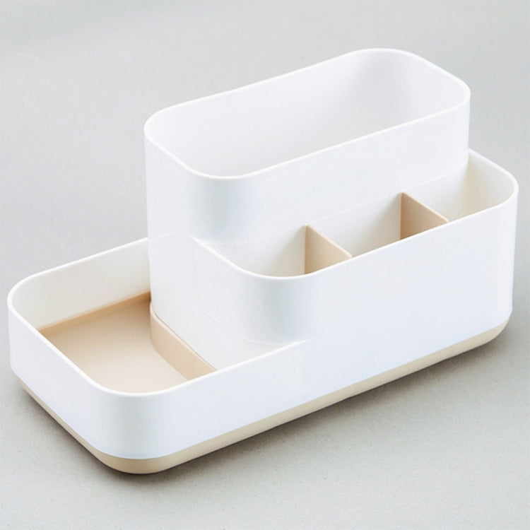 K204 Creative Plastic Detachable Grid Finishing Cosmetics Desktop Rack Storage Box(Dark Khaki)