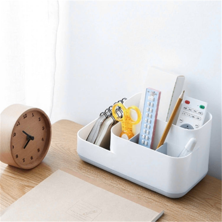 K204 Creative Plastic Detachable Grid Finishing Cosmetics Desktop Rack Storage Box(Dark Khaki)
