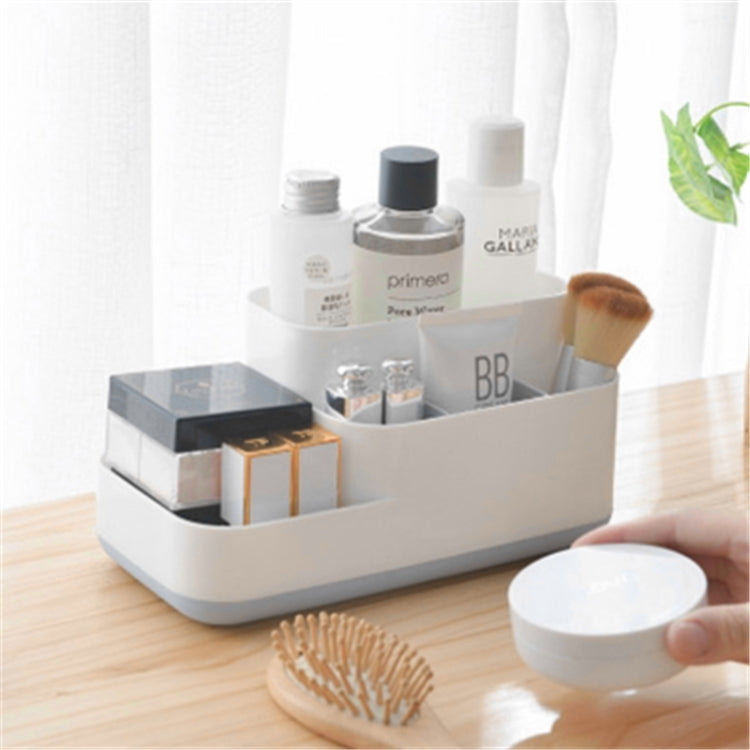 K204 Creative Plastic Detachable Grid Finishing Cosmetics Desktop Rack Storage Box(Gray)