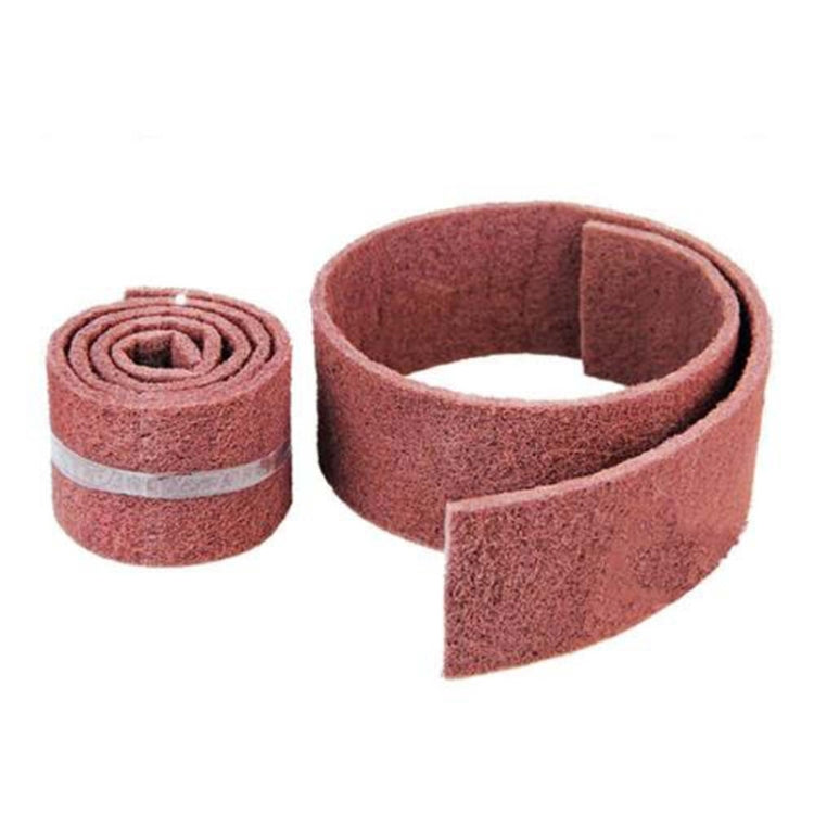 Nylon Emery Scouring Pad Stainless Steel Rust Polishing Kitchen Dish Cleaning Rag, Size:9 cm x 20 m(Red Brown)