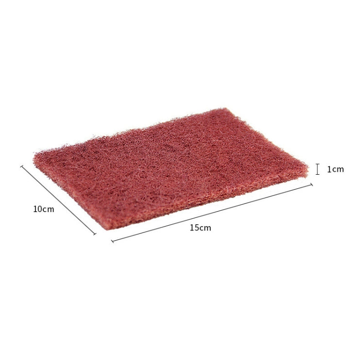 Nylon Emery Scouring Pad Stainless Steel Rust Polishing Kitchen Dish Cleaning Rag, Size:9 cm x 20 m(Red Brown)