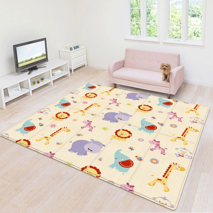 Baby Children Cartoon Thick Folding Comfortable Crawling Mat Game Pad(Animal + Transportation)