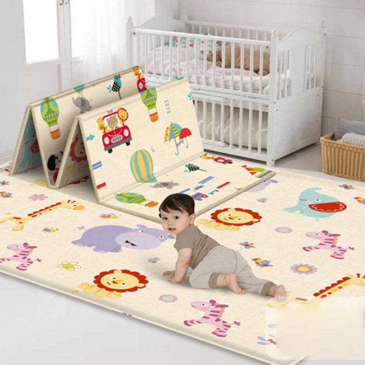 Baby Children Cartoon Thick Folding Comfortable Crawling Mat Game Pad(Animal + Transportation)