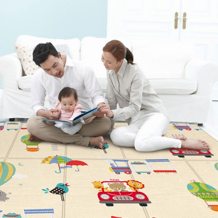 Baby Children Cartoon Thick Folding Comfortable Crawling Mat Game Pad(Animal + Transportation)