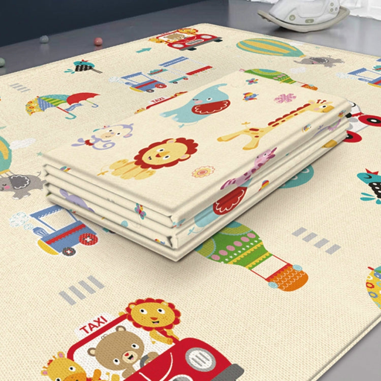 Baby Children Cartoon Thick Folding Comfortable Crawling Mat Game Pad(Animal + Transportation)