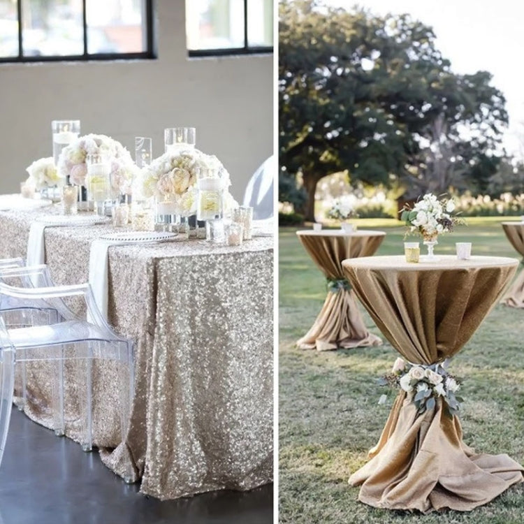 2 PCS Round Table Decoration Cloth Hotel Wedding Banquet Decoration Embroidered Sequin Tablecloth, Size:60cm(Silver)