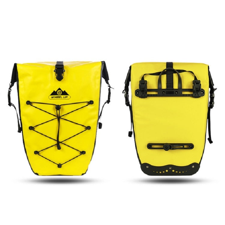 WHEEL UP 25L WHFS001 Waterproof Bicycle Backpack Shelf Bag Unilateral Frame Bag Long-distance Trip Bicycle Bag 25L(Yellow)