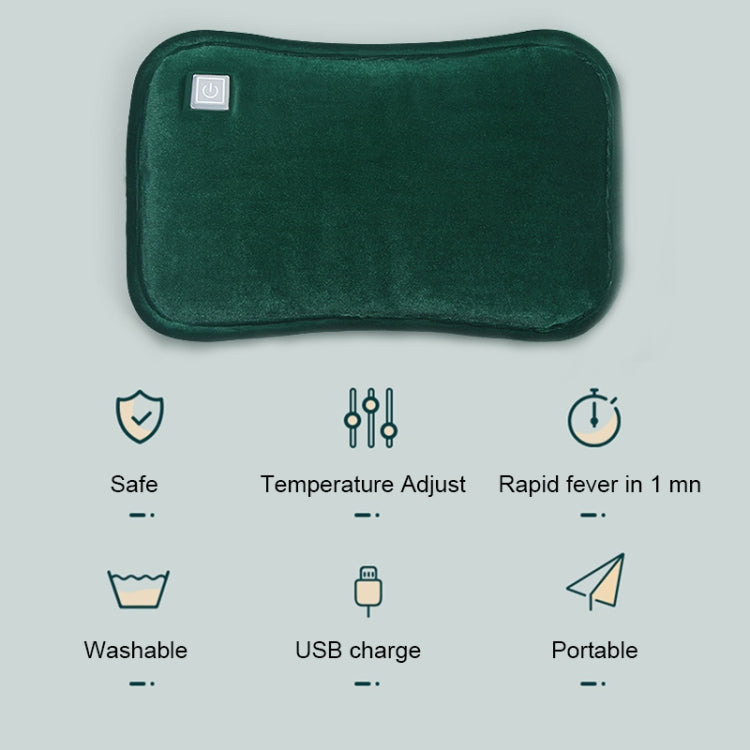 Waterless Graphene Hot Water Bag Rechargeable Hand Warmer,Style: Glove Version 3 Geat(Gray)