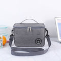Thermal Lunch Box Bag Durable Waterproof Office Cooler Lunchbox with Strap S(Gray)