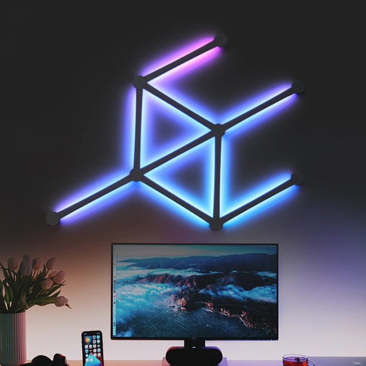 JSK-P22 Smart RGB Mosaic Light Rhythm Light Support Amazon Alexa / Google Assistant /DuerOS US Plug(White)