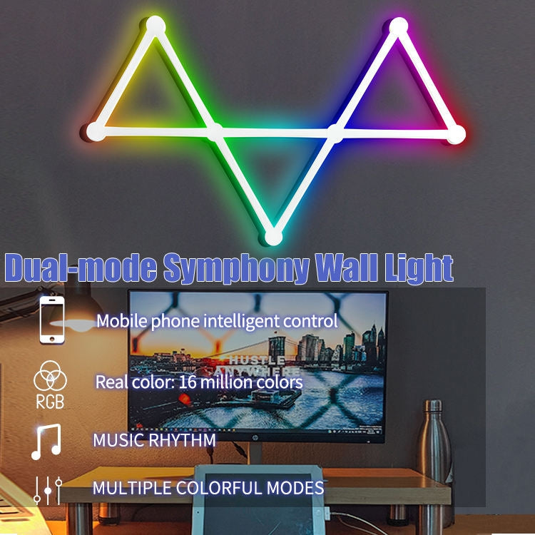 JSK-P22 Smart RGB Mosaic Light Rhythm Light Support Amazon Alexa / Google Assistant /DuerOS EU Plug(White)