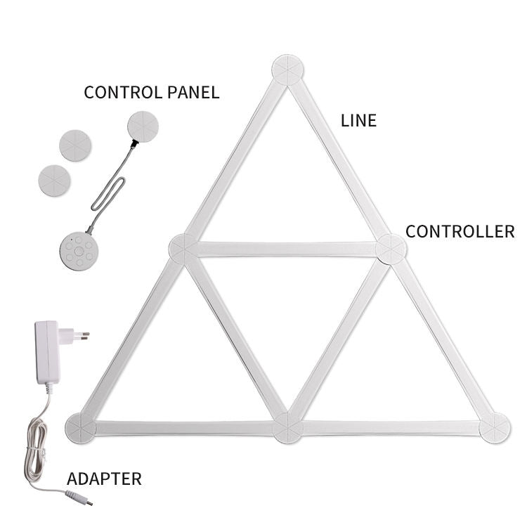 JSK-P22 Smart RGB Mosaic Light Rhythm Light Support Amazon Alexa / Google Assistant /DuerOS UK Plug(White)