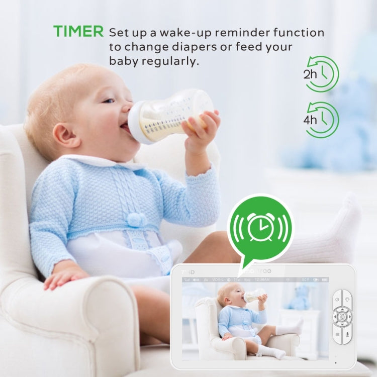 SM70 7-inch 720 x 1080P Wireless Baby Monitor Camera Temperature Monitor 2 Way Audio UK Plug