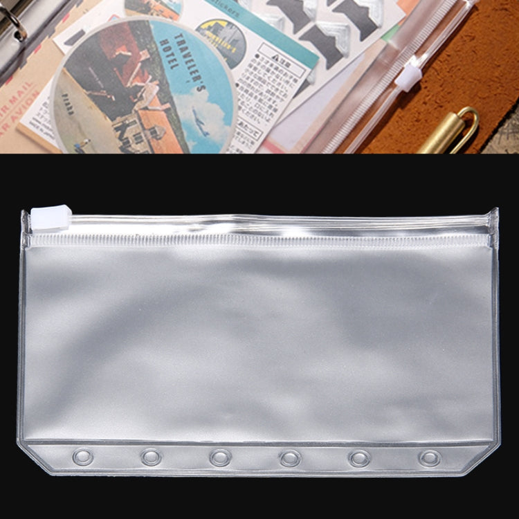 3 PCS Bill Bag Business Card Pull-edge Loose-leaf Pocket Insert PVC Zipper Storage Bag A6 M