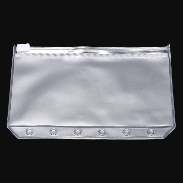 3 PCS Bill Bag Business Card Pull-edge Loose-leaf Pocket Insert PVC Zipper Storage Bag A6 M