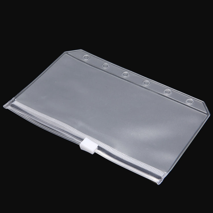 3 PCS Bill Bag Business Card Pull-edge Loose-leaf Pocket Insert PVC Zipper Storage Bag A6 M