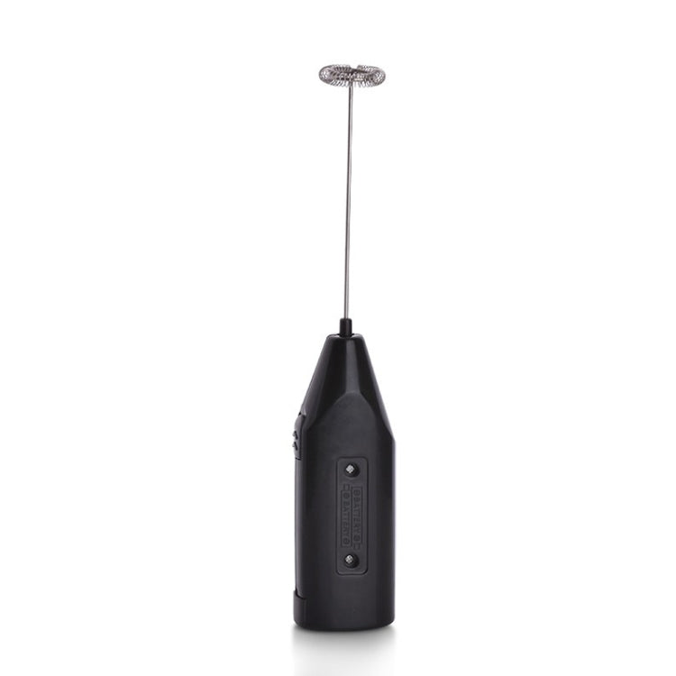 Electric Milk Coffee Whisk Household Mini Semi-Automatic Cream Blender(Black)