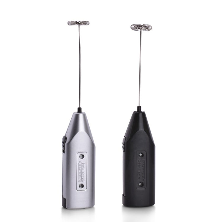 Electric Milk Coffee Whisk Household Mini Semi-Automatic Cream Blender(Black)