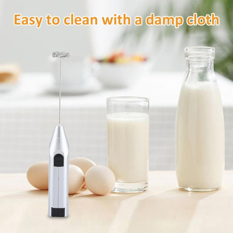 Electric Milk Coffee Whisk Household Mini Semi-Automatic Cream Blender(Black)