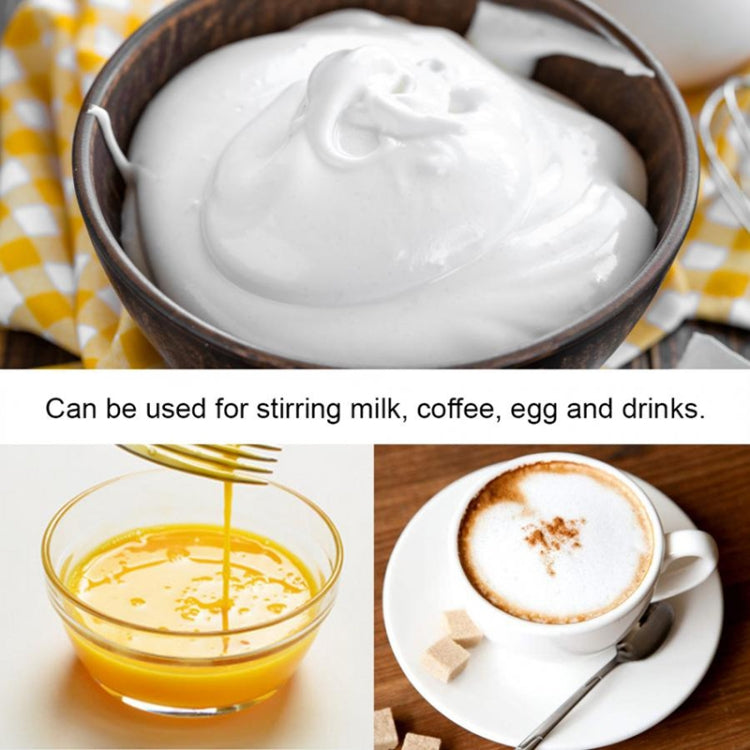 Electric Milk Coffee Whisk Household Mini Semi-Automatic Cream Blender(Silver)