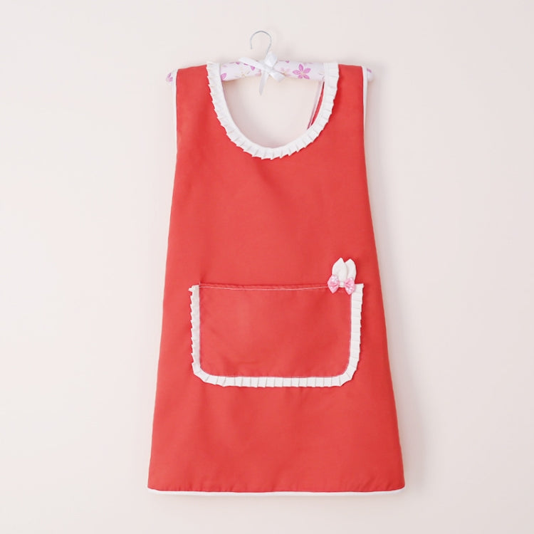 Lovely Princess Nail Beauty Apron Coffee Restaurant Work Clothes(Rabbit Red)