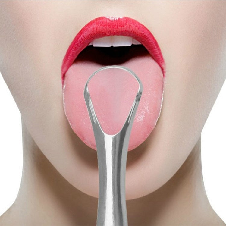 Oral Cleaning Stainless Steel Tongue Scraper, Specification:14.6 × 2.4 cm