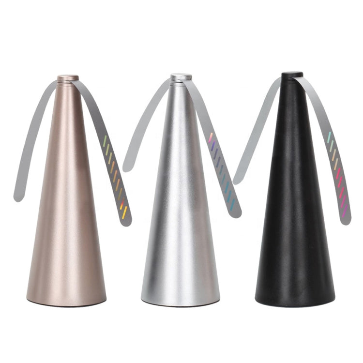 Multifunctional Fan Blade Automatic Fly Catcher Mosquito Repellent Fan, Size: 9x9x25cm (Gold)