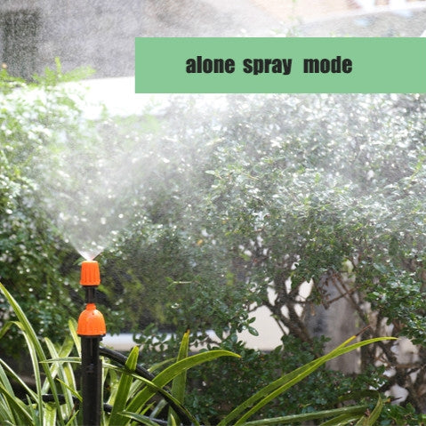 Gardening Adjustable Equipment Micro-Spray Drip Irrigation Atomizing Sprinkler Automatic Watering Device, Size:21cm(Orange)