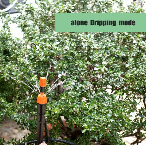 Gardening Adjustable Equipment Micro-Spray Drip Irrigation Atomizing Sprinkler Automatic Watering Device, Size:21cm(Orange)