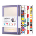 YMX-018 A5 Weekly Plan Monthly Plan Book Self-Regulation Strap Notebook With Stickers(Purple)