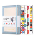 YMX-018 A5 Weekly Plan Monthly Plan Book Self-Regulation Strap Notebook With Stickers(Sky Blue)