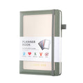 YMX-018 A5 Weekly Plan Monthly Plan Book Self-Regulation Strap Notebook Without Sticker(Green)