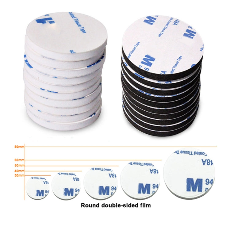 200 PCS 25x1.5mm Round EVA Foam Double-sided Adhesive Strong High-viscosity Sponge Sticker(White)