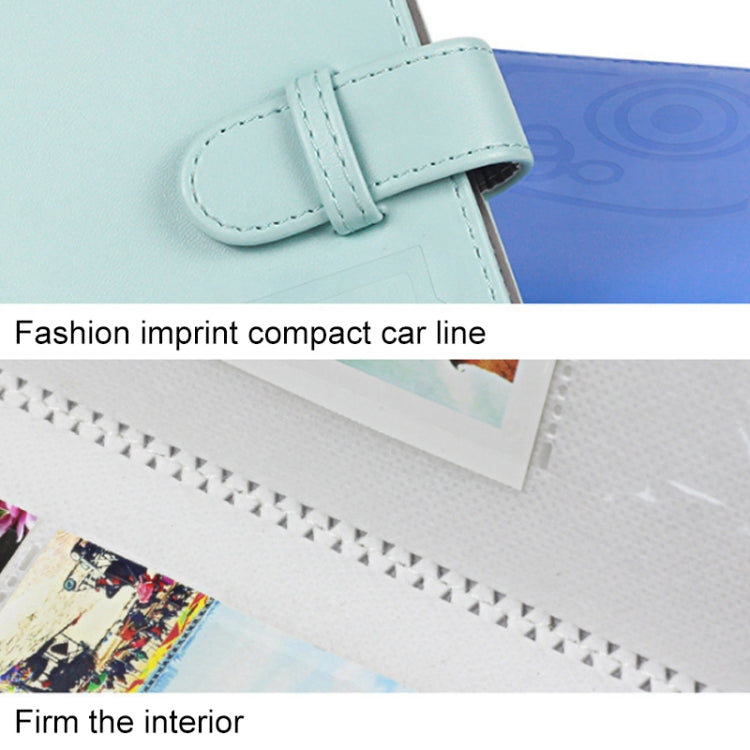 96 Photos Album PU Leather Storage Clip Card Holder Books(Gray)