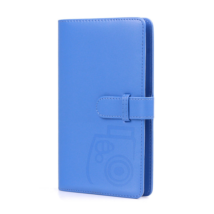 96 Photos Album PU Leather Storage Clip Card Holder Books(Dark Blue)