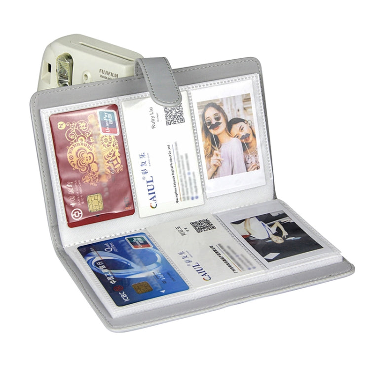 96 Photos Album PU Leather Storage Clip Card Holder Books(Dark Blue)