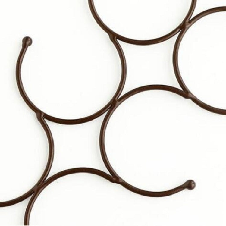 Multi-Circle Hook Hanging Hanging Scarf Belt Scarf Tie Hanger Rack, Size:50.5x20.5cm(Bronze)