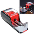 Electric Cigarette Maker Automatic Cigarette Puller Set Empty Tobacco Pipe Household Tobacco Equipment, EU Plug(Red)