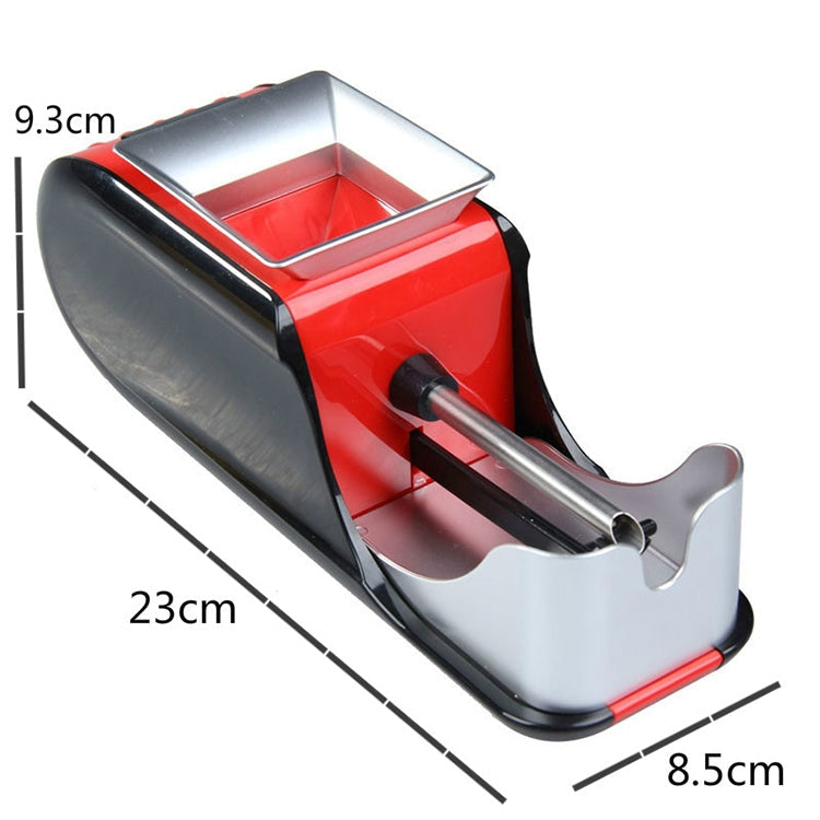 Electric Cigarette Maker Automatic Cigarette Puller Set Empty Tobacco Pipe Household Tobacco Equipment, EU Plug(Red)