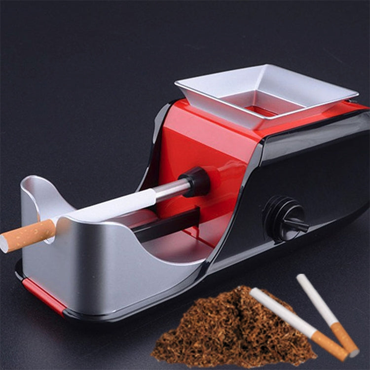 Electric Cigarette Maker Automatic Cigarette Puller Set Empty Tobacco Pipe Household Tobacco Equipment, EU Plug(Red)