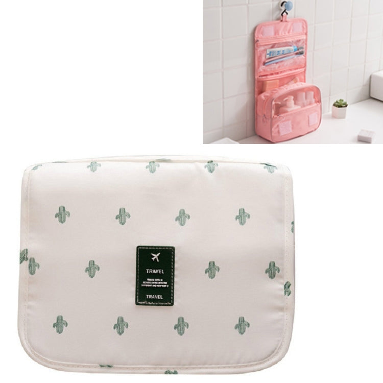 Travel Large-Capacity Storage Portable Portable Waterproof Cosmetic Wash Storage Bag, Size:24 × 20 × 9.5 cm(White)