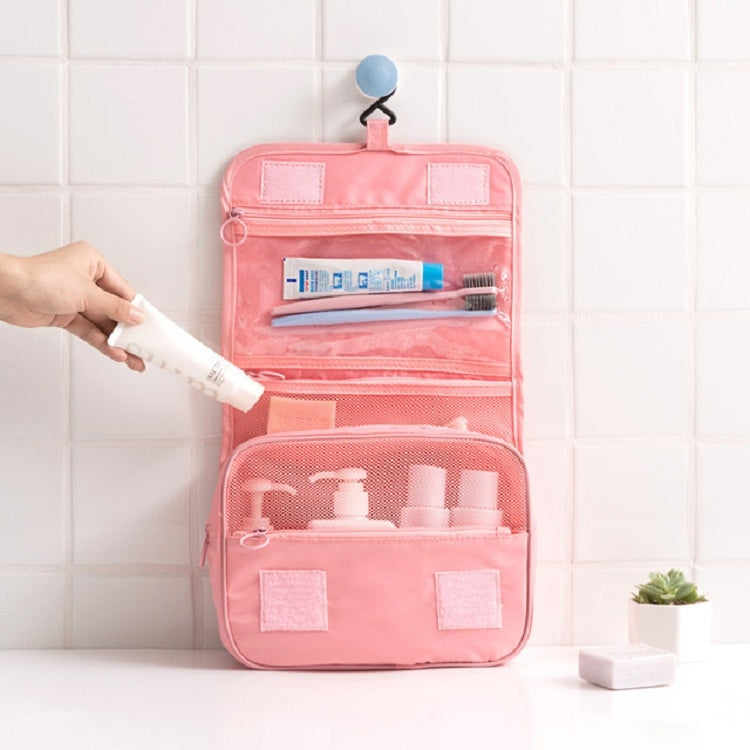 Travel Large-Capacity Storage Portable Portable Waterproof Cosmetic Wash Storage Bag, Size:24 × 20 × 9.5 cm(White)
