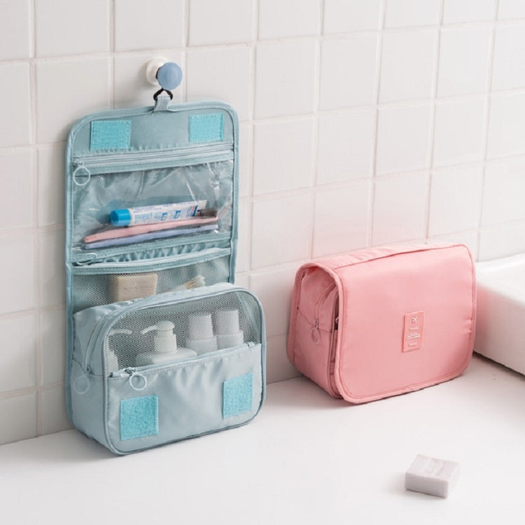 Travel Large-Capacity Storage Portable Portable Waterproof Cosmetic Wash Storage Bag, Size:24 × 20 × 9.5 cm(White)