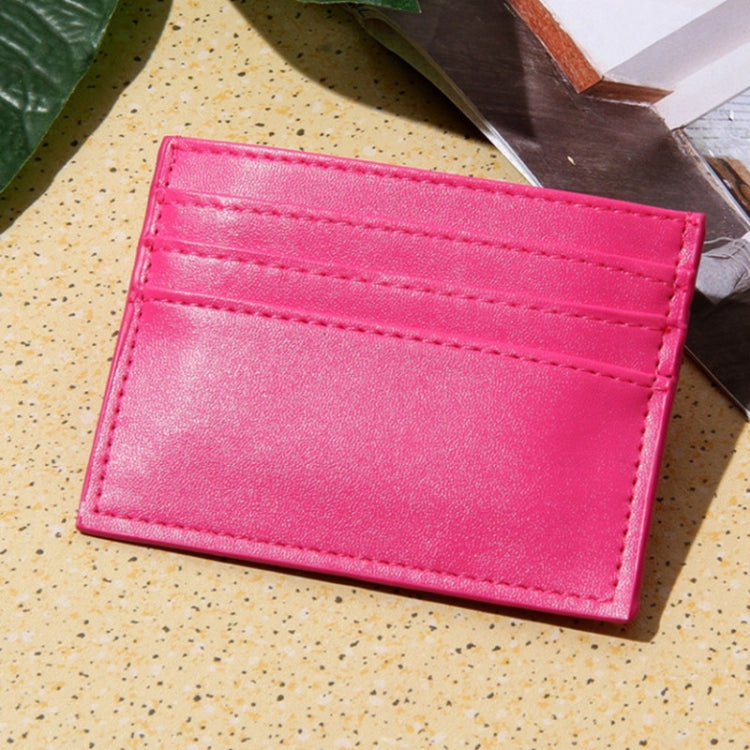 Men Card Holder Driver License Holster Multi Card Bank Card Holder(Rose Red)