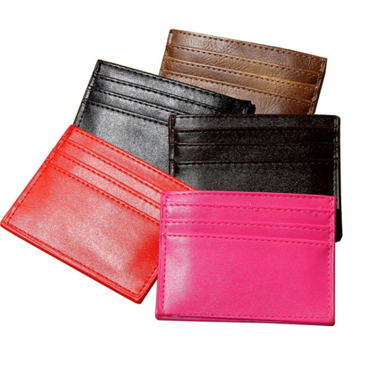 Men Card Holder Driver License Holster Multi Card Bank Card Holder(Rose Red)