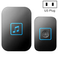CACAZI A86 Electronic Music Remote Control Doorbell One For One AC Wireless Doorbell, Style:US Plug(Black)