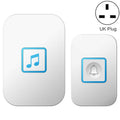 CACAZI A86 Electronic Music Remote Control Doorbell One For One AC Wireless Doorbell, Style:UK Plug(White)